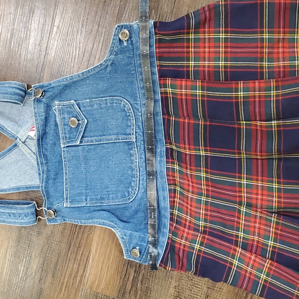 No boundaries 90s plaid and denim shortall - Picture 7 of 9